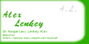 alex lenkey business card